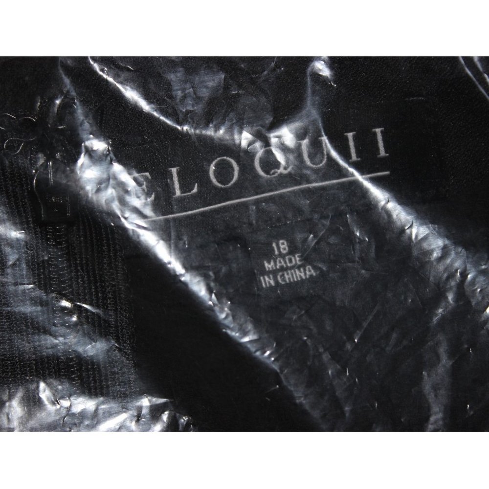 NWT Eloquii Black Ruffled Front Dress Size 20 - Picture 10 of 11